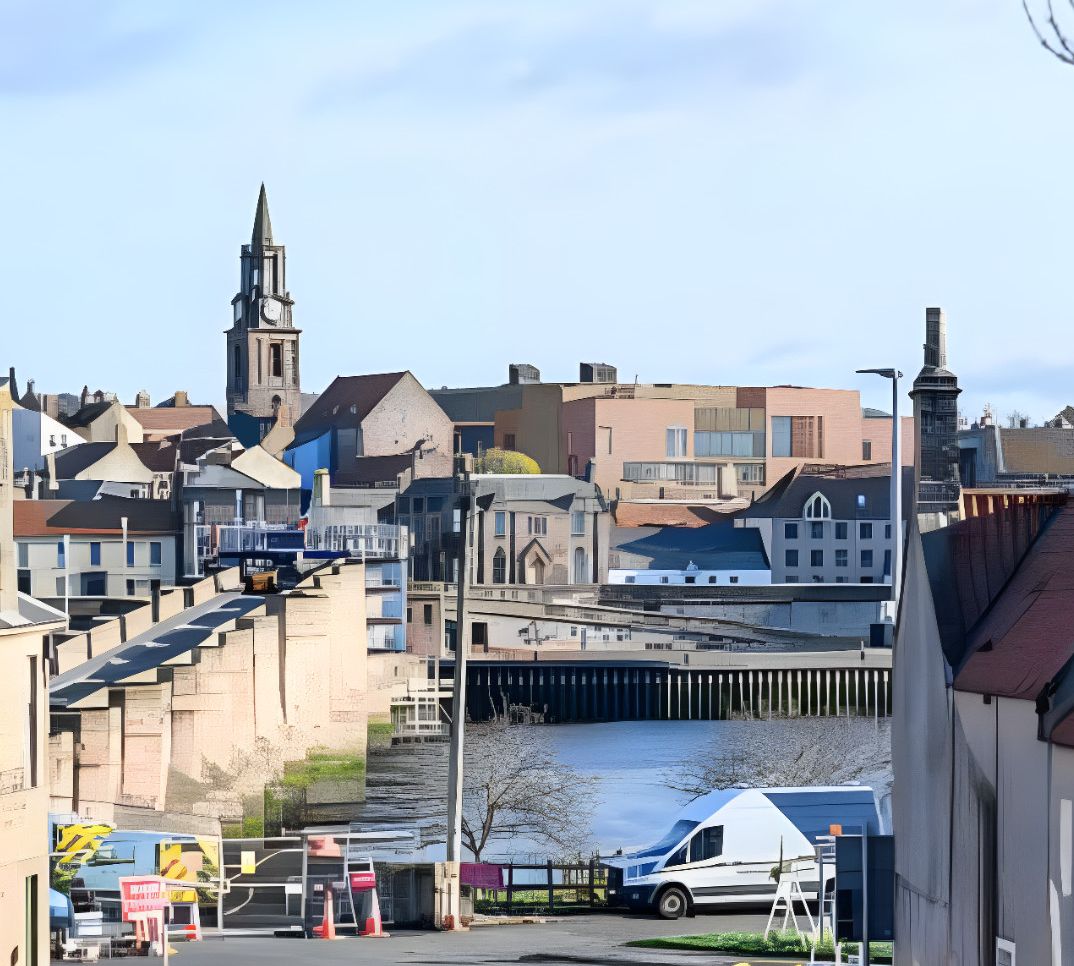 The new Maltings from Tweedmouth