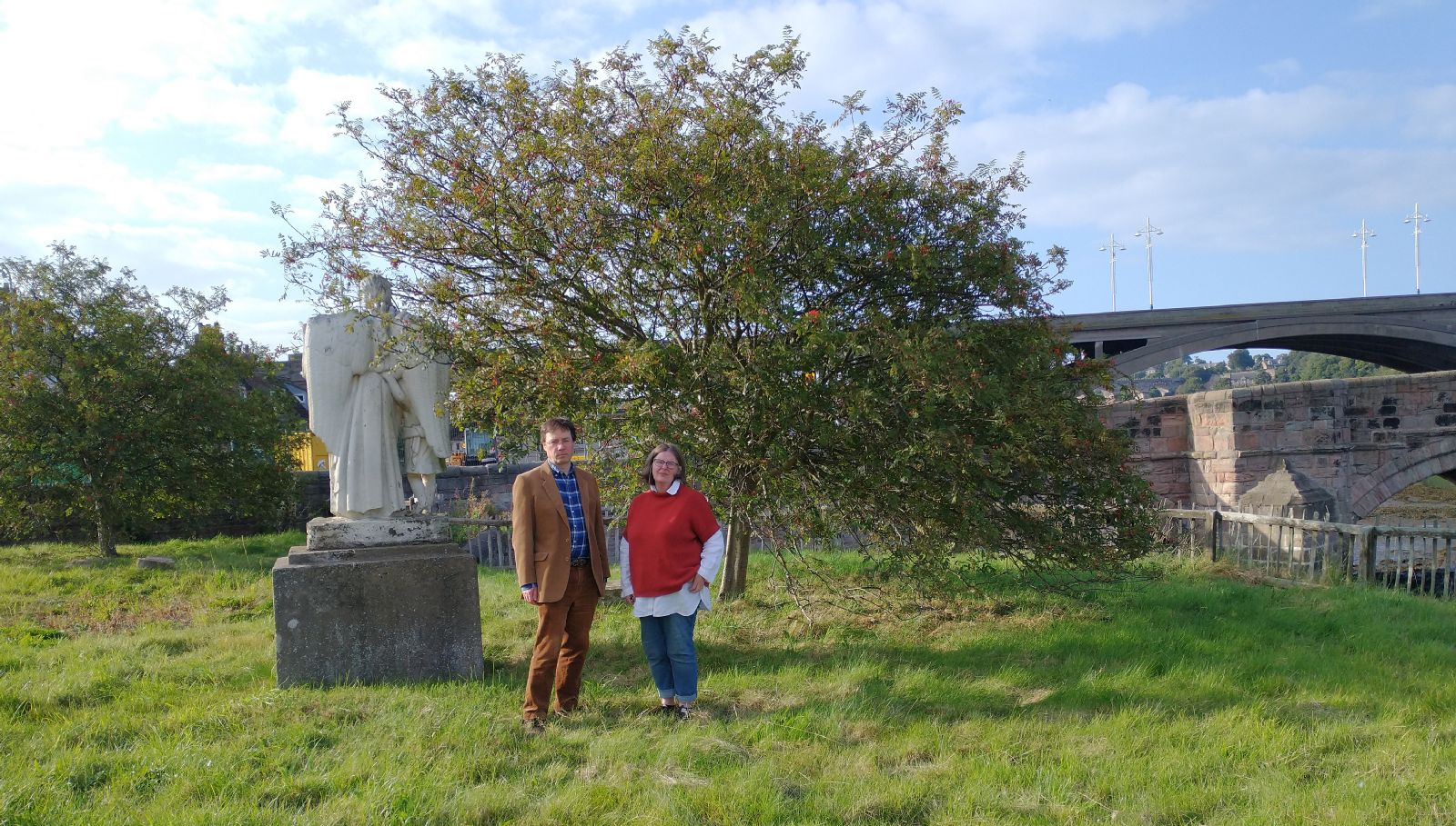 Local residents campaigning to preserve the workshop and trees, 2024