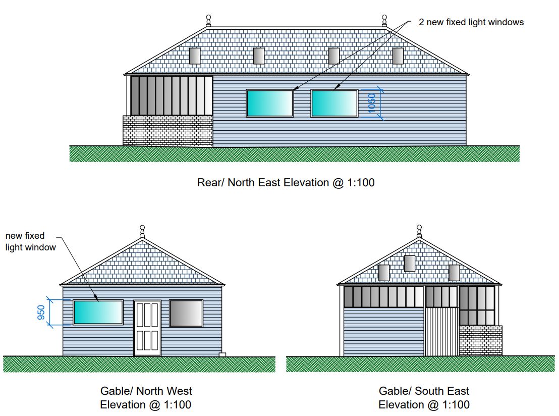 Proposed windows for the stonemason's workshop